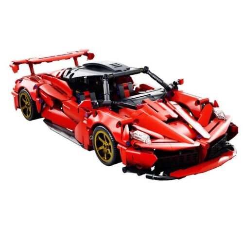 Bộ lắp ghép siêu xe Ferrari 1:14 JZH-020 màu đỏ, tỉ lệ 1:14, đồ chơi kỹ thuật cho bé 6 tuổi