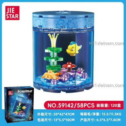 Hộp đồ chơi mô hình Thế giới đại dương thu nhỏ 59142, quà tặng sáng tạo cho bé gái.
