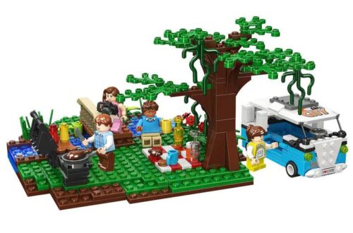 bộ lắp ghép Xe cắm trại dã ngoại JIESTAR 20544, cảnh dã ngoại gia đình vui vẻ, đồ chơi cho bé 6 tuổi, giá tốt