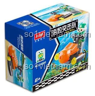 Hộp bộ lắp ghép Thợ lặn JIESTAR, đồ chơi mô hình Xe trượt nước thám hiểm cho bé trai 6 tuổi, giá tốt.