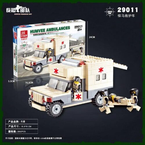 Bộ lắp ghép Xe Cứu Thương Humvee Quân Sự JIESTAR 29011 giá tốt cho bé trai 6 tuổi, mô hình quân sự chi tiết cao