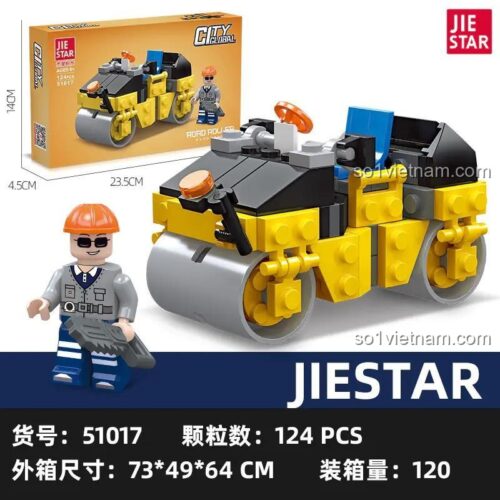 Thông tin kích thước hộp đồ chơi mô hình JIESTAR 51017 Xe Lu, món quà sáng tạo cho bé.