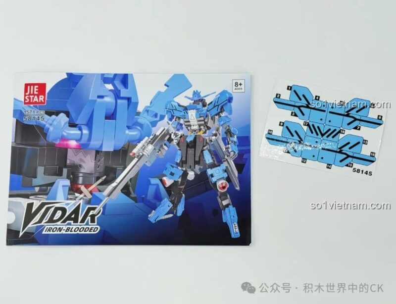 Chiến binh Robot Vidar đồ chơi, Robot Gundam Vidar mô hình - Quá trình lắp ráp phần đầu của mô hình Robot Vidar Iron-Blooded JIESTAR 58145, phù hợp bé trai 8 tuổi, giá rẻ.