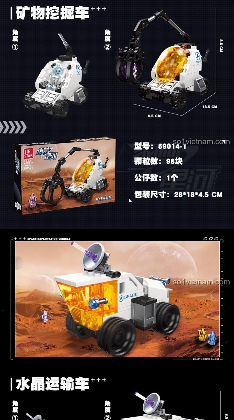 Mô hình Xe khai thác khoáng sản JIESTAR 59014-1.