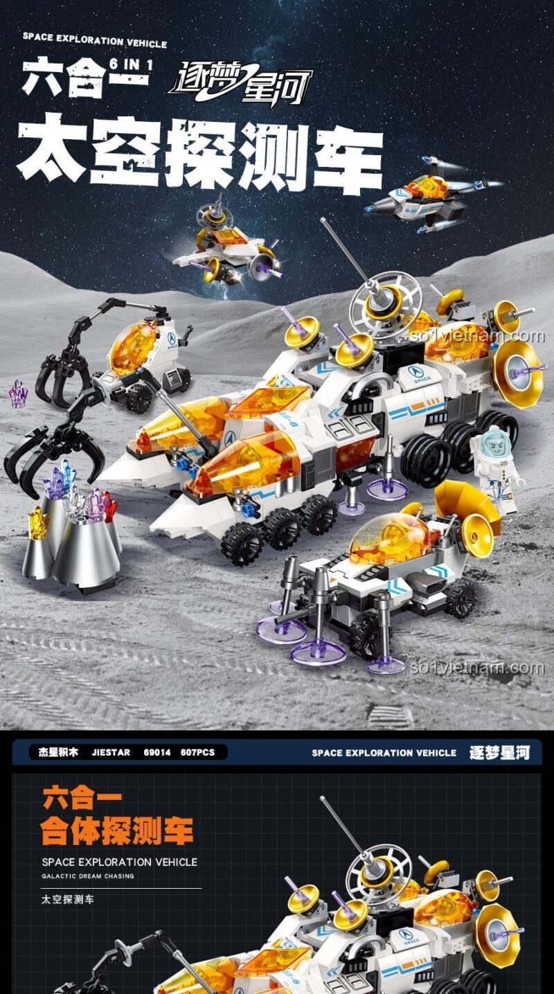 Poster đồ chơi mô hình 59014 Phương tiện khám phá sao Hỏa, món quà cho bé trai.