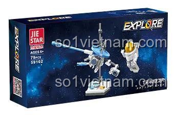 Hộp của bộ lắp ghép 59102 Tàu du hành vũ trụ. Đồ chơi mô hình JIESTAR chính hãng, chất lượng cao.