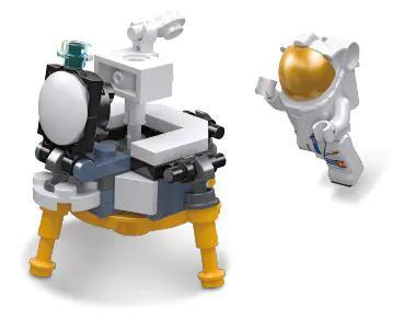 Hộp sản phẩm bộ xếp hình 59103 Tàu đổ bộ Mặt Trăng Apollo của JIESTAR, món quà giá rẻ và ý nghĩa cho bé trai.