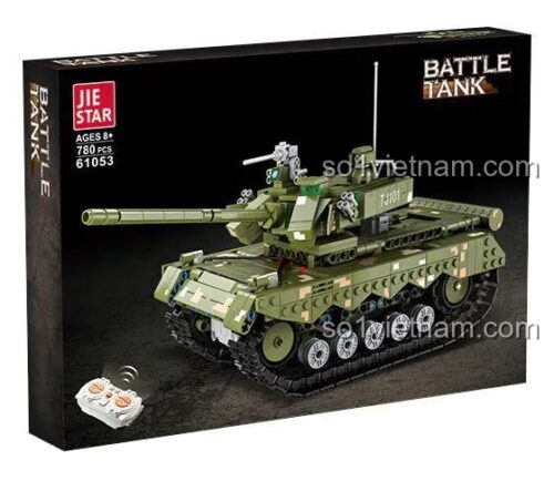 Hộp bộ lắp ghép JIESTAR 61053 Xe Tăng Điều Khiển Từ Xa, đồ chơi mô hình 61053, chất lượng cao cho bé trai.