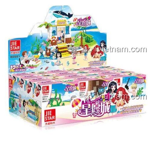 Hộp bộ lắp ghép JIESTAR 80001 Thành phố biển Ước Mơ giá tốt cho bé gái 6 tuổi