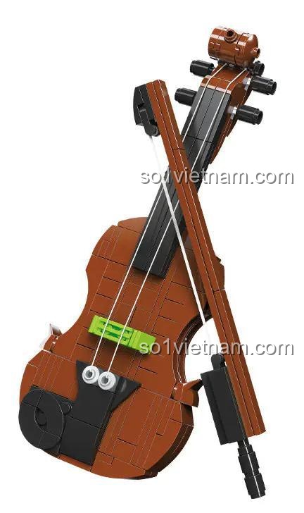 Mô hình Đàn Violin JIESTAR 87500, đồ chơi xây dựng Đàn Violin 207 mảnh, rèn luyện kiên nhẫn cho bé trai bé gái