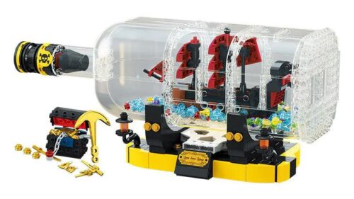 Hộp bộ lắp ghép JIESTAR JJ9026 Tàu Cướp Biển Trong Chai, đồ chơi mô hình cho bé trai 6 tuổi giá rẻ
