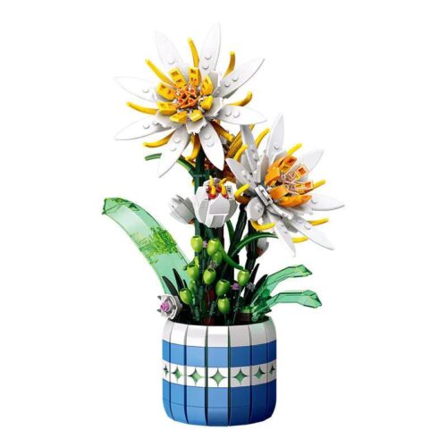 bộ lắp ghép Chậu Hoa Quỳnh JIESTAR JJ9033, mô hình hoa trang trí đẹp mắt, quà tặng bé gái 6 tuổi giá tốt