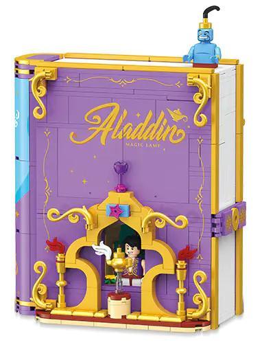 Bộ lắp ghép Aladdin và Cây Đèn Thần JIESTAR JJ9054, mô hình sách truyện pop-up độc đáo, phù hợp bé trai bé gái 6 tuổi, giá tốt