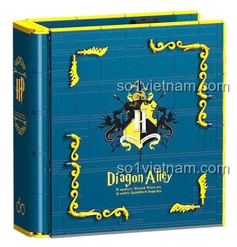 Đồ chơi lắp ghép JIESTAR JJ9057 Sách Lắp Ghép Hẻm Xéo, mô hình đóng dạng sách với biểu tượng Harry Potter, đồ chơi xếp hình cho trẻ 14 tuổi, chất lượng cao, giá rẻ.