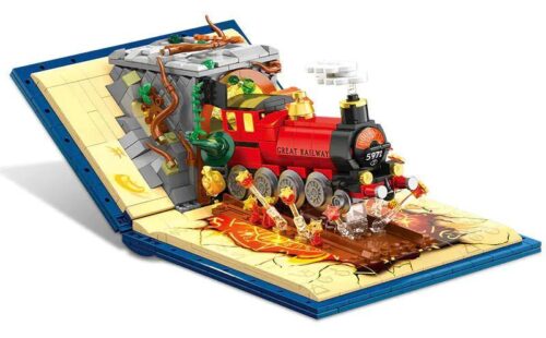 Bộ lắp ghép Tàu Tốc Hành Hogwarts JIESTAR JJ9059, đồ chơi mô hình sách lắp ghép có đèn LED, phù hợp bé trai bé gái 6 tuổi, giá tốt