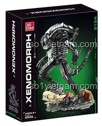 Hộp đồ chơi mô hình Alien Xenomorph JIESTAR 9154, món quà sáng tạo cho bé trai yêu thích khoa học viễn tưởng.