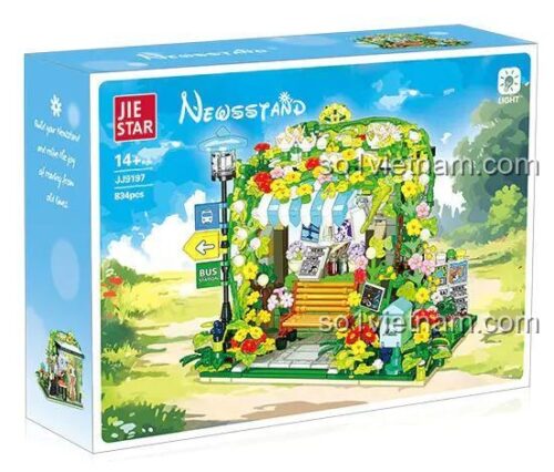 Hộp đồ chơi mô hình JIESTAR JJ9197 Sạp Báo Ven Đường, món quà sáng tạo cho bé gái 14+