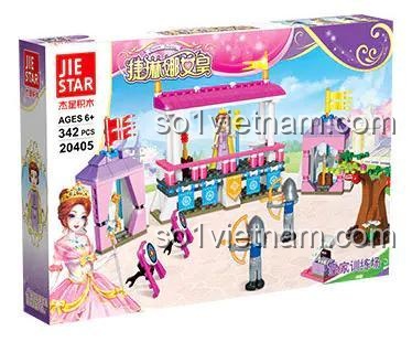 Hộp sản phẩm bộ lắp ghép JIESTAR 20405 Nữ hoàng Jelena: Sân tập hoàng gia