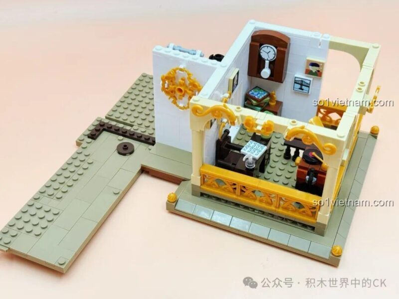 Mô hình lắp ghép JIESTAR 57015 Thư viện Châu Âu - chậu hoa