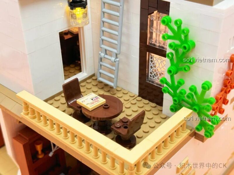 Mô hình lắp ghép JIESTAR 57015 Thư viện Châu Âu - với đèn bàn sang trọng