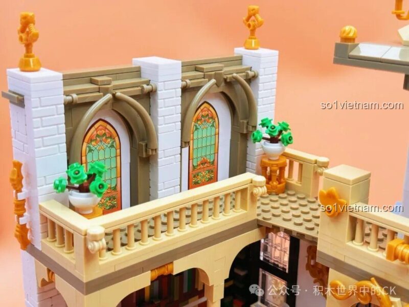 Mô hình lắp ghép JIESTAR 57015 Thư viện Châu Âu - với đèn trần sang trọng