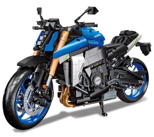 Mô hình mô tô Suzuki GSX-S1000 JIESTAR 58014, bộ lắp ghép Technic 2046 mảnh, xe mô tô thể thao cho bé trai 6 tuổi