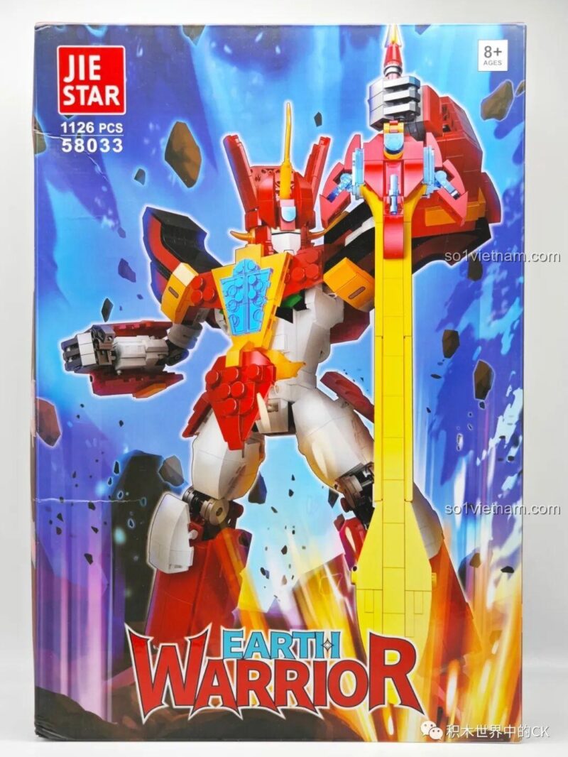 Kích thước mô hình Robot Chiến Binh Trái Đất JIESTAR 58033