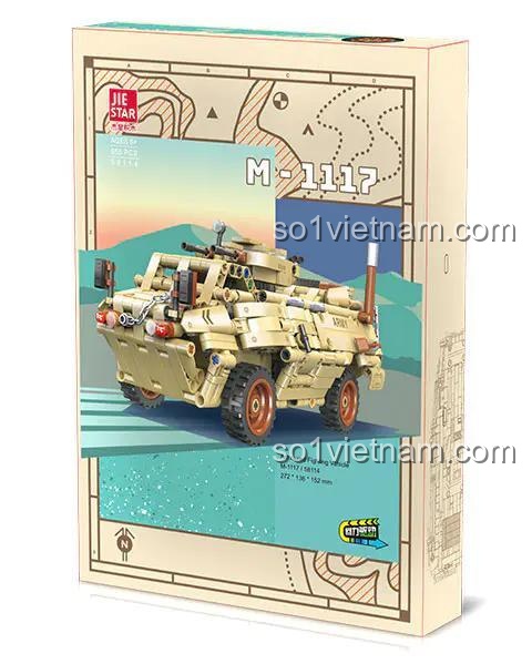 Hộp sản phẩm xe bọc thép M1117 Guardian JIESTAR 58114