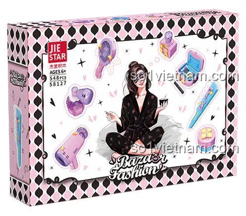Hộp đựng bộ đồ chơi trang điểm Bazaar Fashion JIESTAR 58127