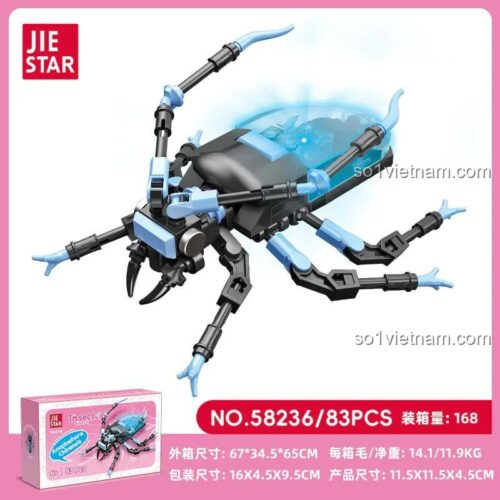 Hộp bộ lắp ghép Côn trùng Vương Quốc Sao Thiên Ngưu JIESTAR 58236 83 mảnh