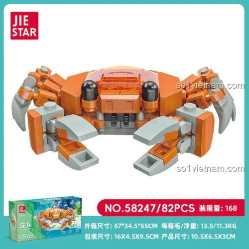 Hộp sản phẩm JIESTAR 58247 Bộ Lắp Ghép Mô Hình Cua Biển - Giá tốt cho bé 6 tuổi
