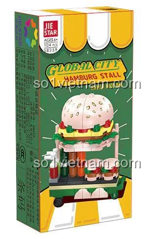 Hộp sản phẩm JIESTAR 58259 Xe bán Hamburger