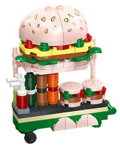 Xe bán Hamburger JIESTAR 58259 mô hình chi tiết