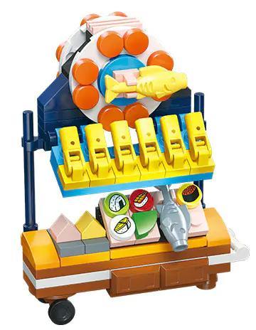 Xe bán sushi JIESTAR 58260 mô hình lắp ghép cho bé 6 tuổi