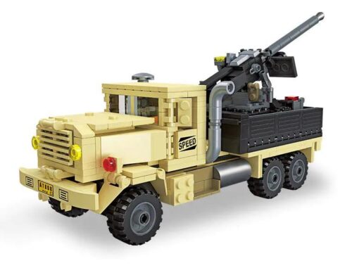 JIESTAR 59062 Xe Pháo Vận Chuyển mô hình xe quân sự, bộ đồ chơi lắp ghép cho bé trai 6 tuổi, 464 mảnh ghép