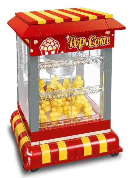 Máy làm bỏng ngô JIESTAR JJ9077, bộ lắp ghép mô phỏng máy làm bỏng ngô thực tế, 308 mảnh, đồ chơi sáng tạo cho bé 6 tuổi