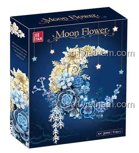 Hộp sản phẩm JIESTAR JJ9094 Hoa Trăng, bộ lắp ghép mini block, 934 mảnh, độ tuổi 6+