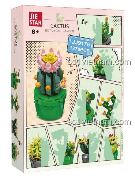 Mô hình Vườn Xương Rồng Nhỏ JIESTAR JJ9175 lắp ráp từ 1370 mảnh ghép, kích thước 10x10x14cm