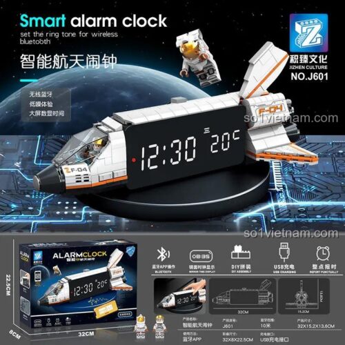 Tổng quan tính năng của đồ chơi mô hình Jizhen Culture J601, kết nối bluetooth, sạc USB, hiển thị nhiệt độ.