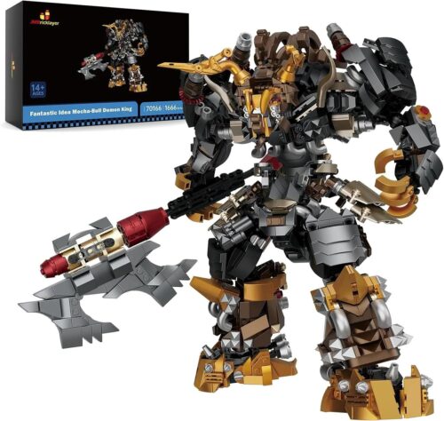 JMBricklayer 70166 Mô Hình Mecha Ngưu Ma Vương - Bộ lắp ghép Robot chiến đấu cho bé trai 14 tuổi, có đèn LED