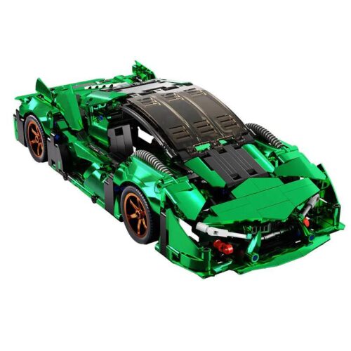 Bộ lắp ghép siêu xe Lamborghini 3000 tỉ lệ 1:14 màu xanh lá điều khiển từ xa cho bé trai 6 tuổi