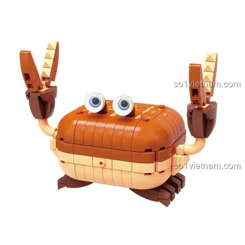 Đồ chơi mô hình Cua Bánh Mì Kaido 99014, chi tiết dễ thương, màu nâu bắt mắt, quà tặng sáng tạo cho bé gái.