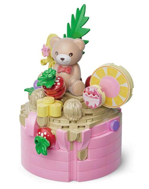 bộ lắp ghép Bánh Kem Custard Gấu Teddy Kaido KD99031, đồ chơi mô hình Kaido KD99031 Bánh Kem Custard Gấu Teddy dễ thương màu hồng ngọt ngào cho bé gái 8 tuổi, giá tốt