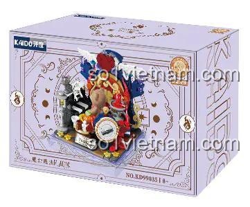 Hộp đựng sản phẩm Gấu Teddy Phép Thuật Kaido KD99035 với các họa tiết ma thuật, thể hiện mô hình bên trong, phù hợp làm quà tặng cho bé gái 8 tuổi