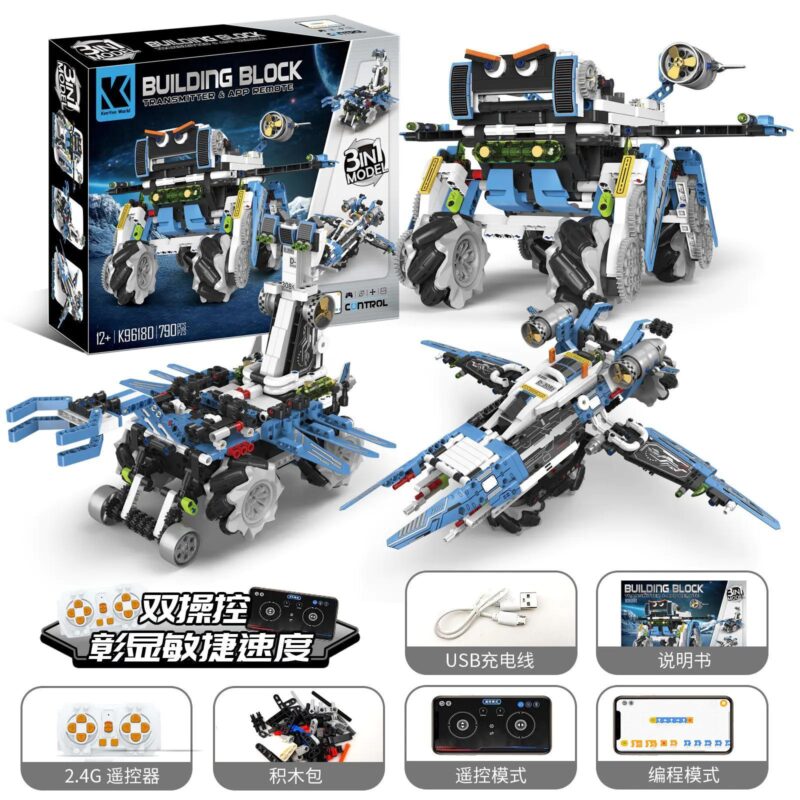 Bộ lắp ghép KAIYU K96180 Cỗ Máy Cơ Khí Liên Hành Tinh 790 mảnh, đồ chơi mô hình robot điều khiển từ xa cho bé trai 12 tuổi