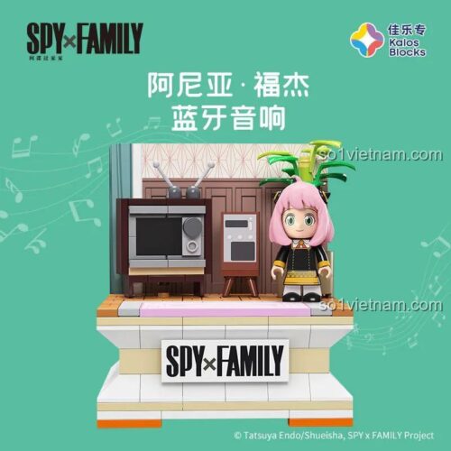 Hộp sản phẩm Bộ Lắp Ghép Anya Forger Loa Bluetooth Spy Family Kalos Blocks 33005