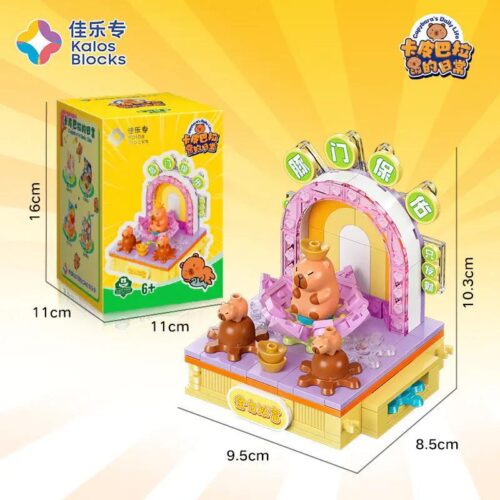 Bộ lắp ghép Capybara Nỗ Lực Làm Giàu Kalos Blocks 54007 đáng yêu, chủ đề tài lộc may mắn, phù hợp bé trai bé gái 6 tuổi, giá tốt.