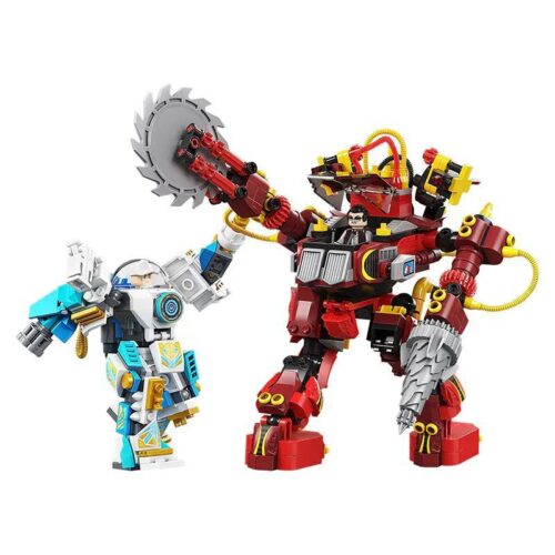 Bộ lắp ghép Mecha Bóng Tối và Mecha Lông Xanh Kalos Blocks 55001, đồ chơi mô hình Robot Mecha cho bé trai 6 tuổi, giá tốt.