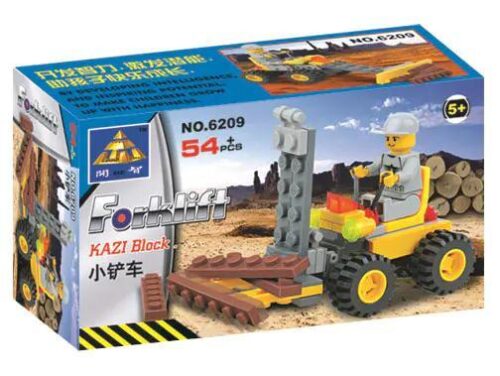 Hộp sản phẩm bộ đồ chơi xe nâng KAZI 6209