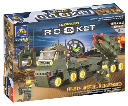 Bộ đồ chơi KAZI 6510 Xe Tên Lửa Tàng Hình Leopard, 330 mảnh, phù hợp cho bé trai 5 tuổi, có minifigures, có thể bắn đạn nhựa, giá tốt